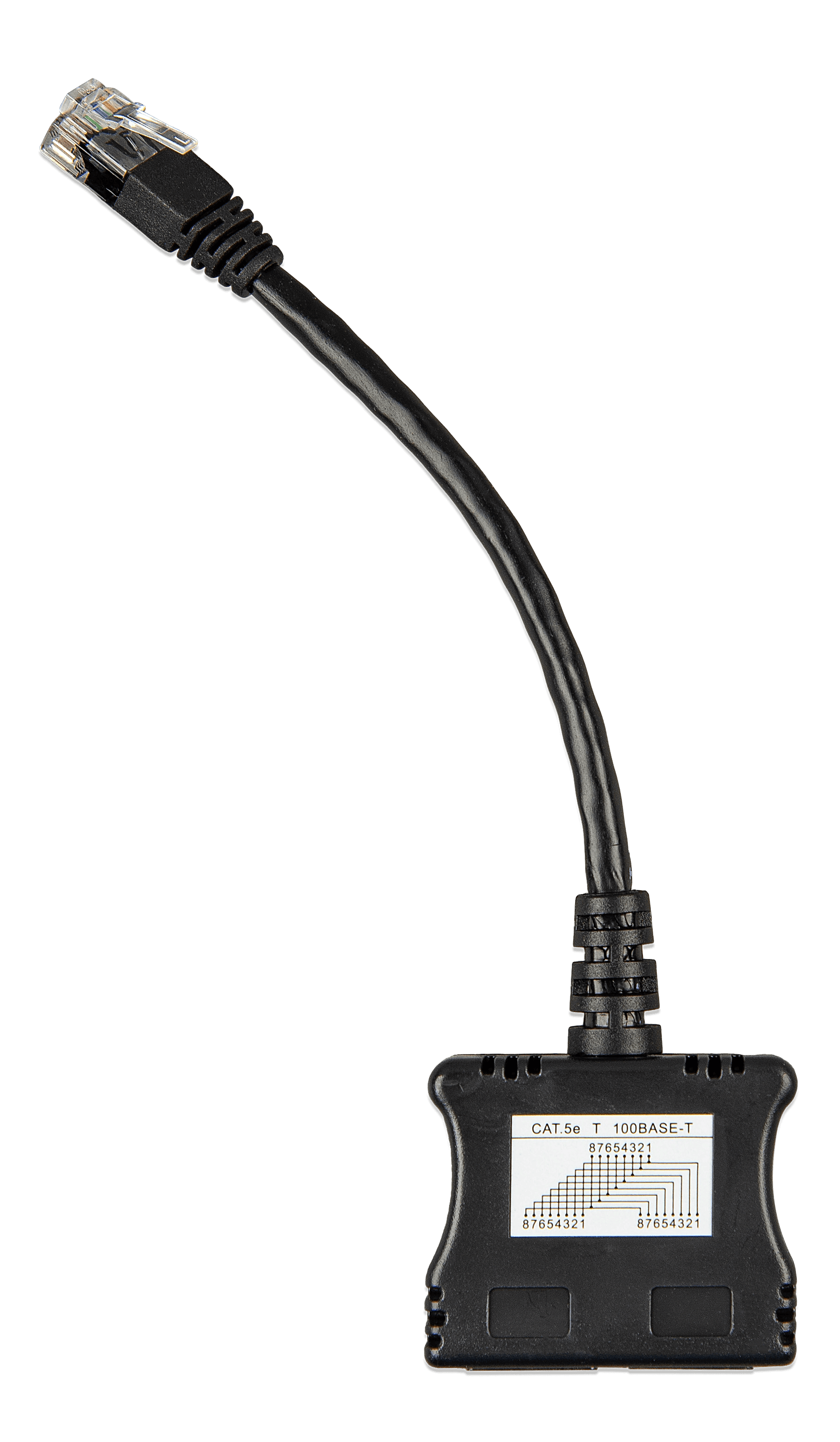 RJ45-splitter 1xRJ45 male15cm cable2xRJ45 female (front) thumbnail